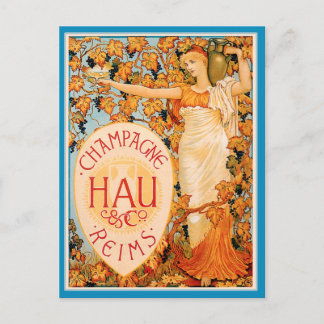 Carte Postale Poster Art Nouveau Champagne Art