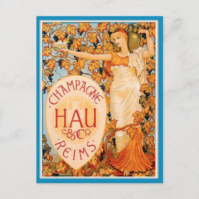 Carte Postale Poster Art Nouveau Champagne Art (Devant)