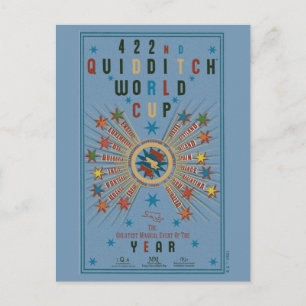 Carte Postale Poster bleu de la Coupe du Monde QUIDDITCH™