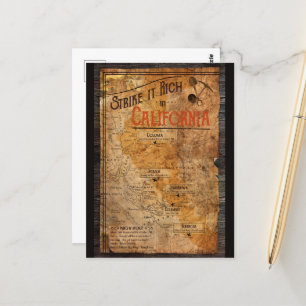 Carte Postale Poster California Gold Rush