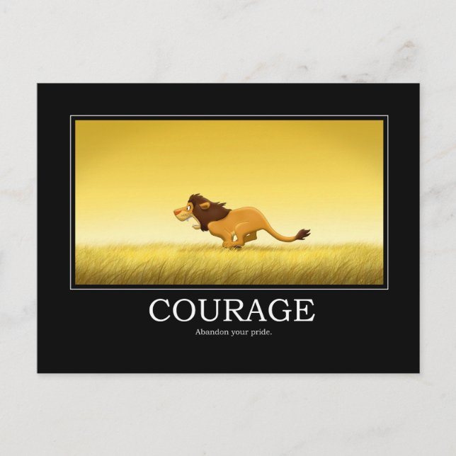 Carte postale Poster Courage (Devant)