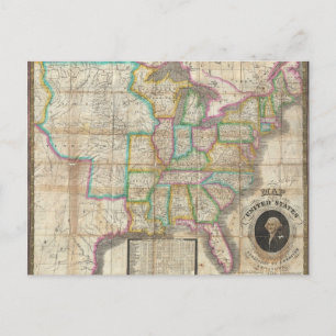 Carte Postale Poster d'antiquité Extraordinaire des États-Unis