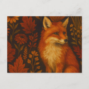 Carte Postale Poster d'Art Renard d'Automne - Cosy Fall Woodland