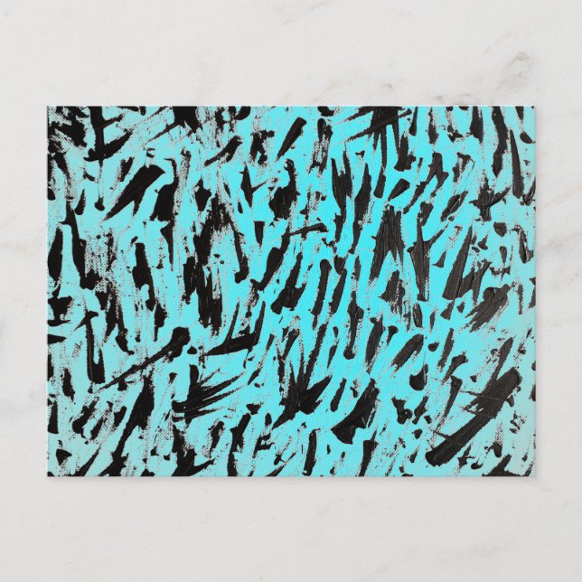 Carte Postale Poster de animal turquoise Abstrait (Devant)