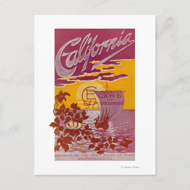 Carte Postale Poster de Californie Land of Promise (Devant)