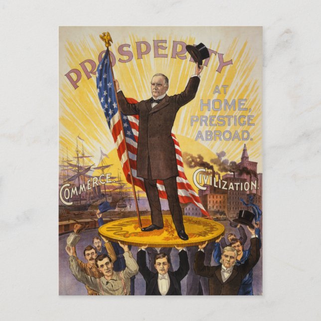 Carte Postale Poster de campagne William McKinley Gold Standard (Devant)