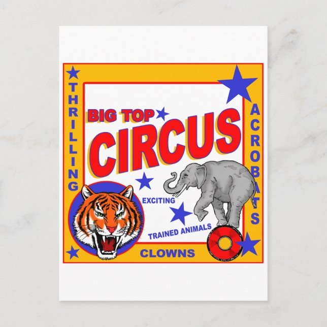 Carte Postale Poster de cirque vintage (Devant)