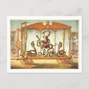 Carte Postale Poster de cirque vintage pour Serpent Charmer