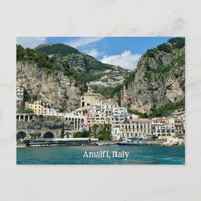 Carte Postale Poster de design Amalfi Italie (Devant)