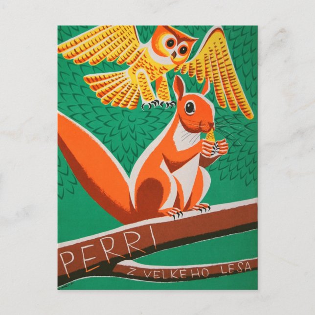 Carte postale Poster de film tchèque Owen et Squir (Devant)