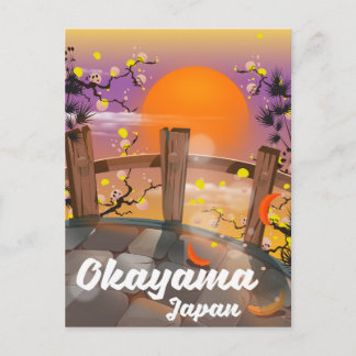 Carte Postale Poster de fleurs japonaises Okayama.