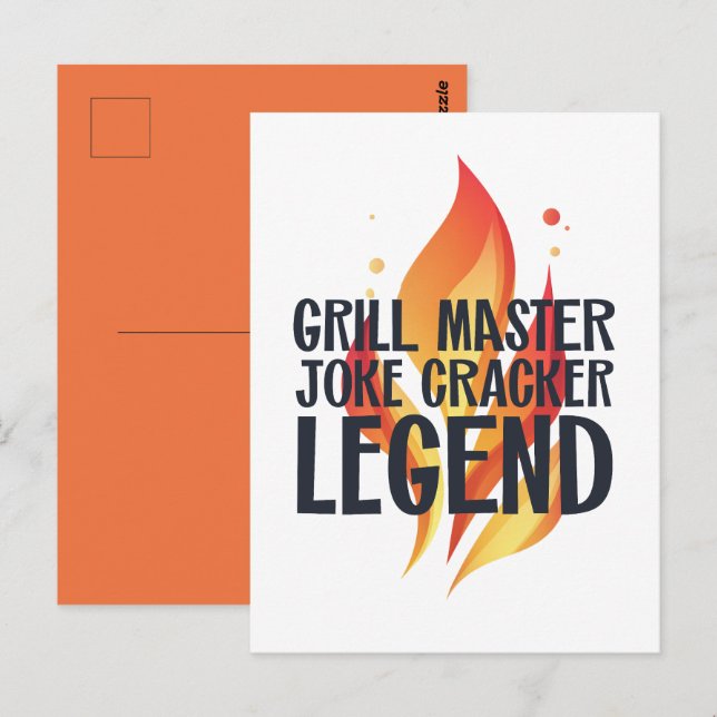 Carte Postale Poster de la légende du grill (Devant / Derrière)