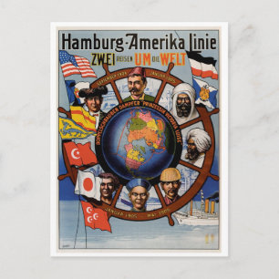 Carte Postale Poster de la ligne Amerika de Hambourg