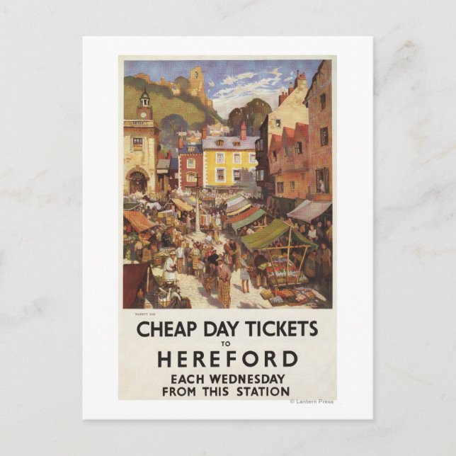 Carte Postale Poster de la scène de marché (Devant)