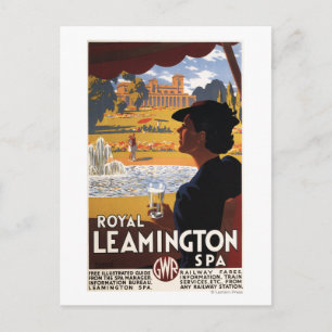 Carte Postale Poster de la Spa royale, Femme Poster du rail d'ea