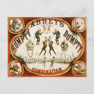 Carte Postale Poster de l'Abbey Humpty Dumpty Combination Circus
