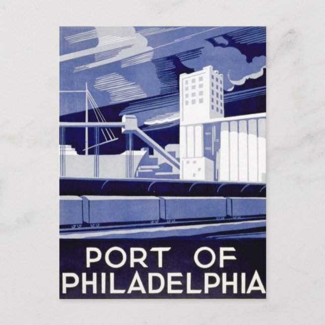 Carte Postale Poster de l'APM Port de Philadelphie 1936 (Devant)
