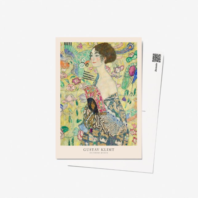 Carte Postale Poster de l'exposition Gustav Klimt Lady with Fan  (Créateur téléchargé)
