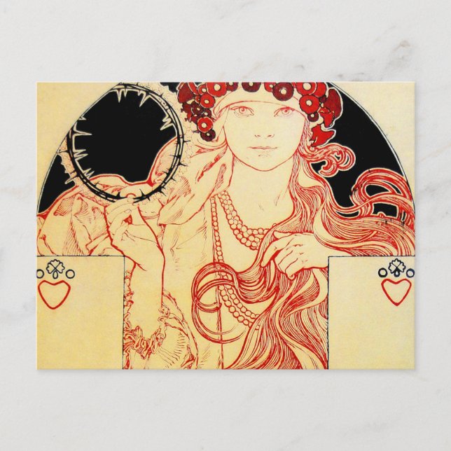 Carte Postale Poster de l'exposition Mucha ~ Girl de Brooklyn (Devant)