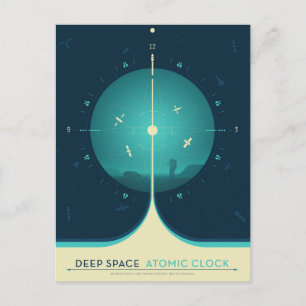Carte Postale Poster de l'horloge atomique Deep Space, version b
