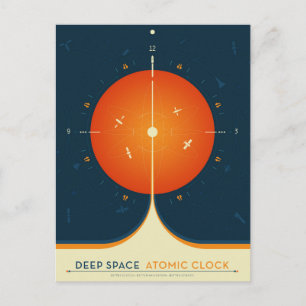 Carte Postale Poster de l'horloge atomique Deep Space, version o