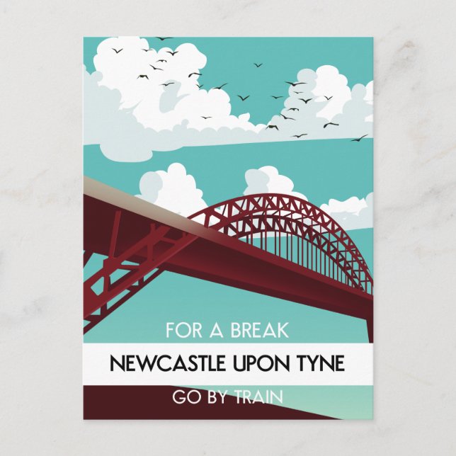Carte Postale Poster de Newcastle sur le pont Tyne. (Devant)