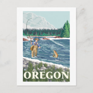 Carte Postale Poster de Pêcheur-Vintage voyage