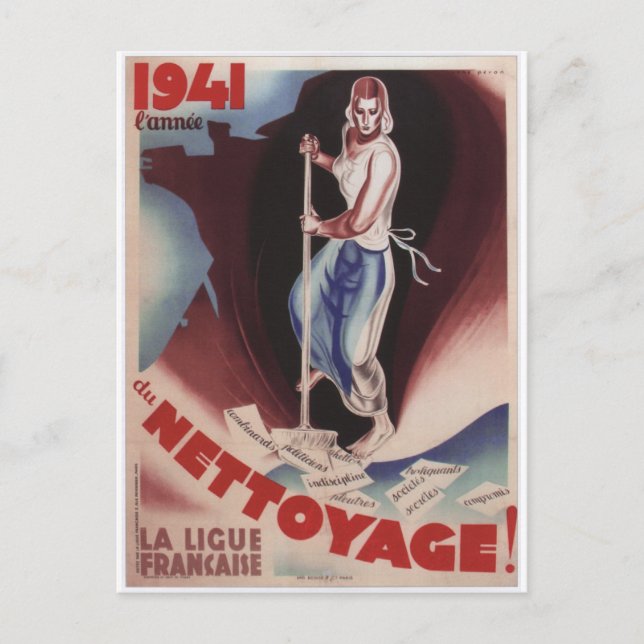 Carte Postale Poster de propagande Nettoyage (Devant)