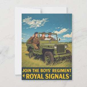 Carte Postale Poster de recrutement des signaux royaux vintages
