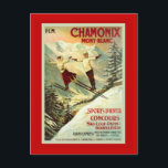 Carte Postale Poster de ski vintage, Chamonix, Mt Blanc<br><div class="desc">Réplique Poster de ski Vintage,  Sports d'hiver Poster de ski Vintage,  Chamonix,  Mt Blanc</div>