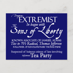 Carte Postale Poster de style Extrémiste dangereux du 18ème sièc