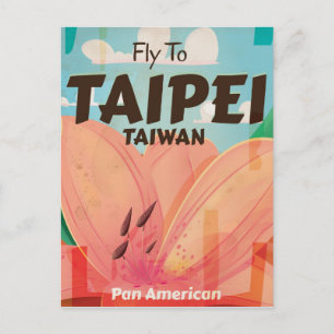 Carte Postale Poster de Taipei, Taïwan Vintage voyage