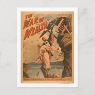 Carte Postale Poster de théâtre sur la guerre de richesse