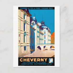 Carte Postale Poster de Vintage voyage restauré France Cheverny