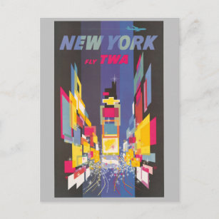Carte Postale Poster de voyage Carré du New York City Coloror Ti