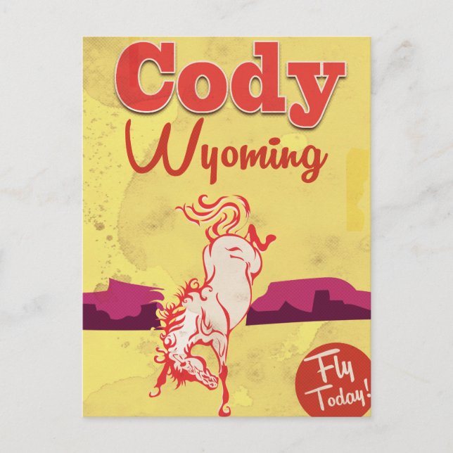 Carte Postale Poster de voyage Cody Wyoming vintage (Devant)
