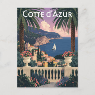 Carte Postale Poster de voyage Côte d'Azur vintage - Côte d'Azur