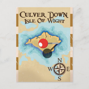 Carte Postale Poster de voyage Culver Down Isle of wight England