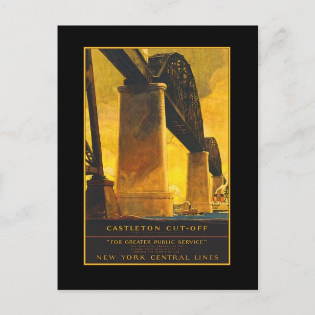 Carte Postale Poster de voyage de Castleton Cutoff Bridge sur le (Devant)