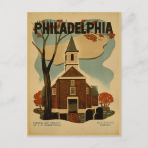 Carte Postale Poster de voyage de Philadelphie,