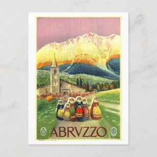 Carte Postale Poster de voyage des Abruzzes vintages Italie