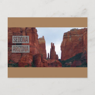 Carte Postale Poster de voyage des montagnes de l'Arizona Sedona