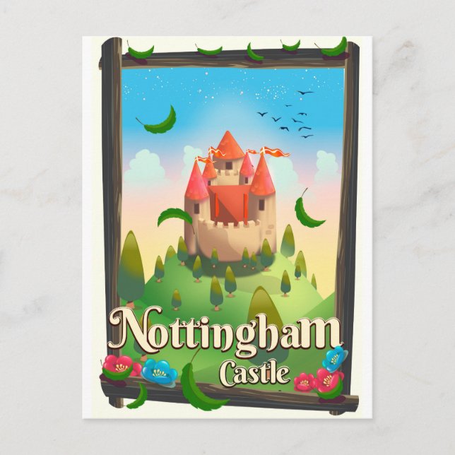 Carte Postale poster de voyage du château de Nottingham (Devant)