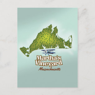 Carte Postale Poster de voyage du Massachusetts de Martha