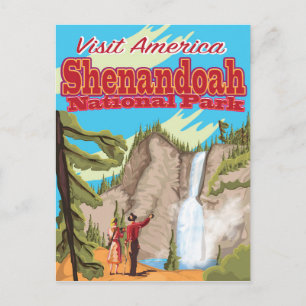 Carte Postale Poster de voyage du parc national de Shenandoa