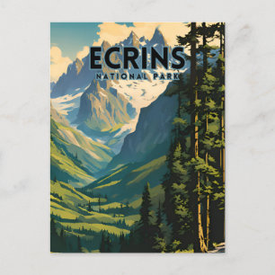 Carte Postale Poster de voyage du parc national Ecrins