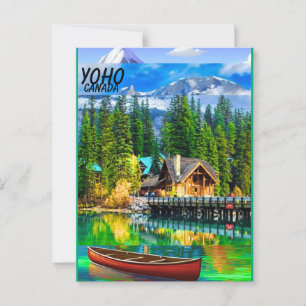 Carte Postale Poster de voyage du parc national Yoho, Yoho Poste