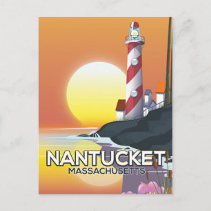 Carte Postale Poster de voyage du phare de Nantucket Massachuset