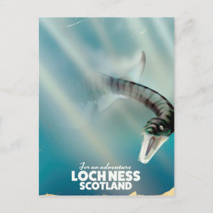 Carte Postale Poster de voyage monstre Loch Ness Scotland
