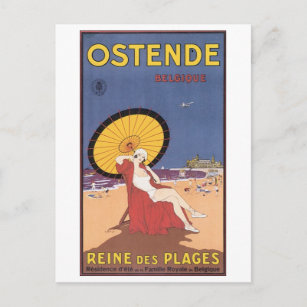 Carte Postale Poster de voyage Ostende Belgique